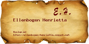 Ellenbogen Henrietta névjegykártya